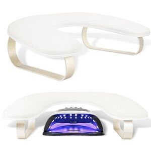 White Professional U Shaped Arm Rest for Nails
